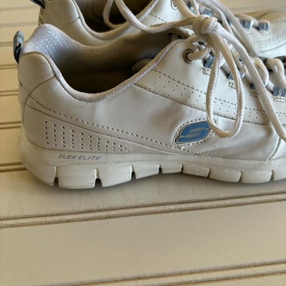 Skechers Flex Elite memory foam White Comfort Glitter womens size 9 Sneakers - Picture 7 of 10